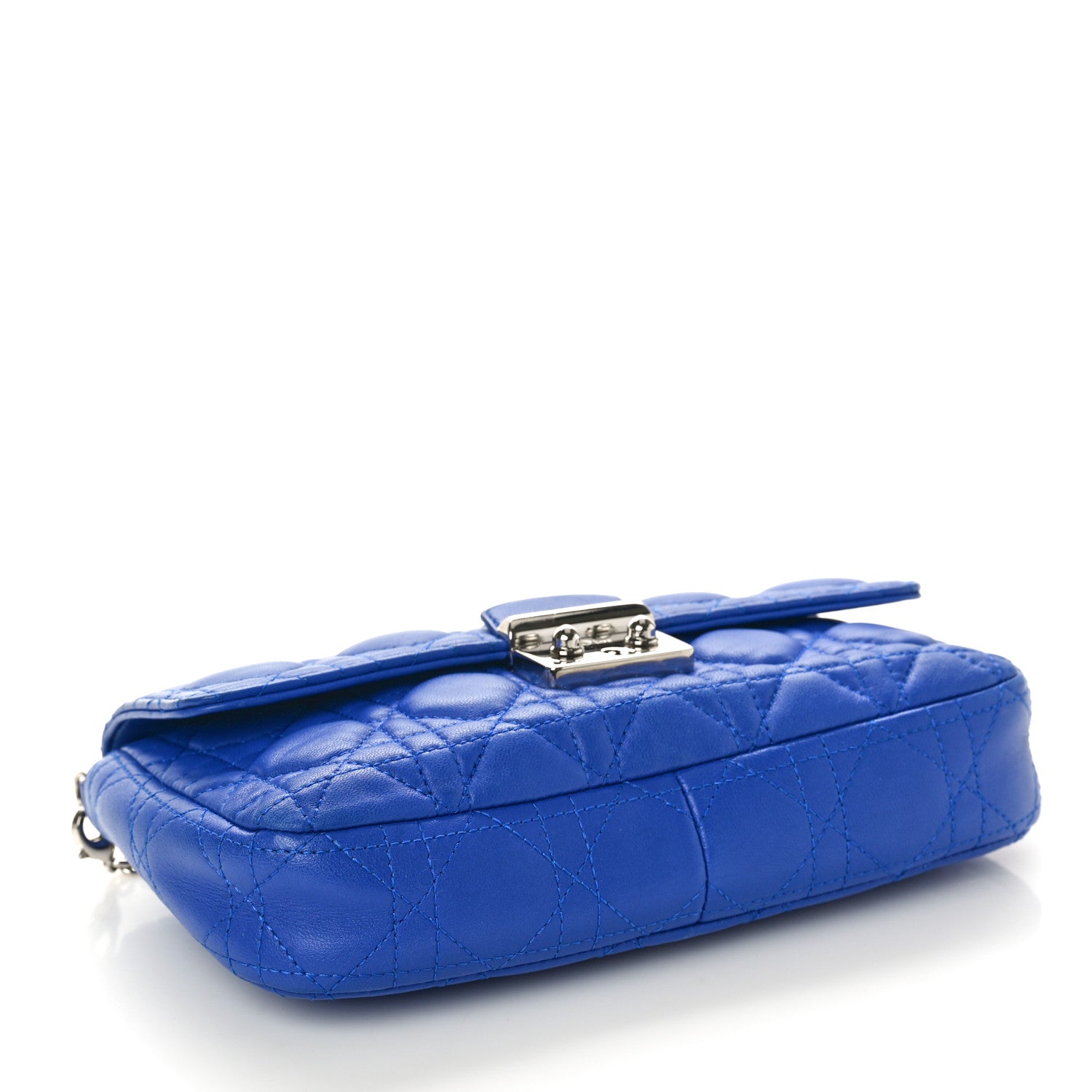 Christian Dior Lambskin Cannage Miss Dior Promenade Pouch Blue 4 of 11