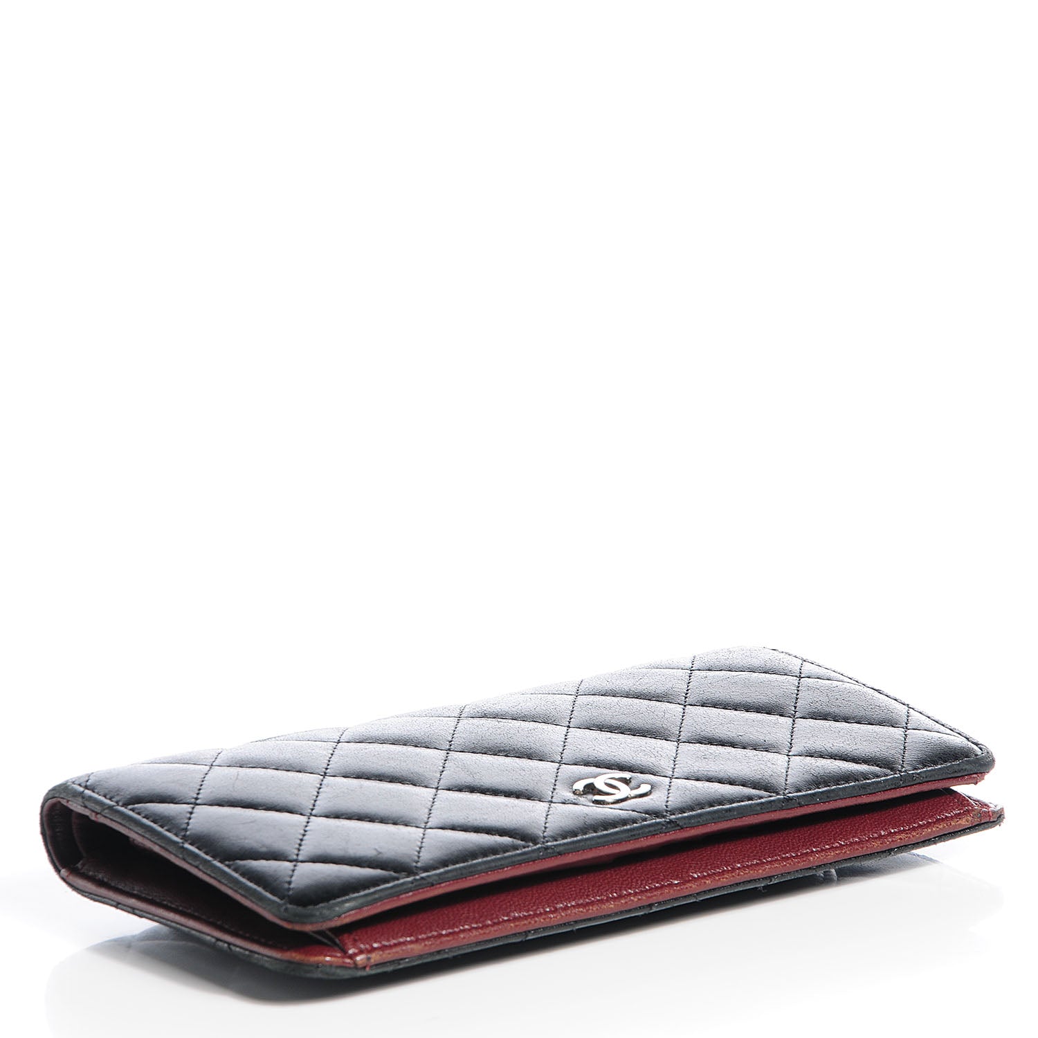 Chanel Lambskin Quilted Yen Wallet Black 4 of 8