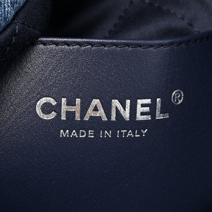 Chanel Denim Stitched Quilted Mini Chanel 22 Blue 6 of 11