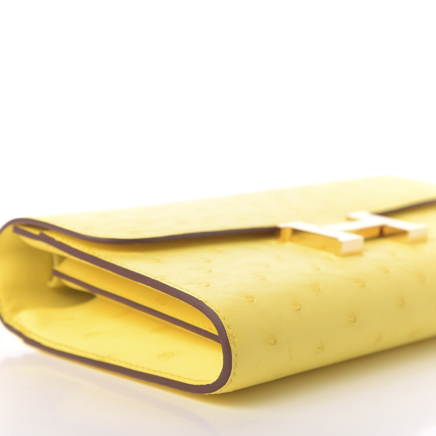Hermes Ostrich Constance Long Wallet To Go Jaune Citron 10 of 12