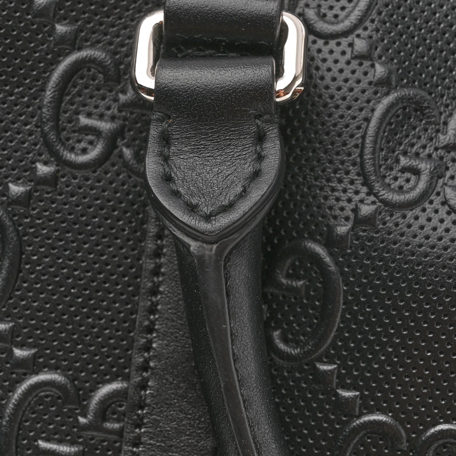 Gucci Calfskin GG Tennis Embossed Briefcase Black 11 of 13