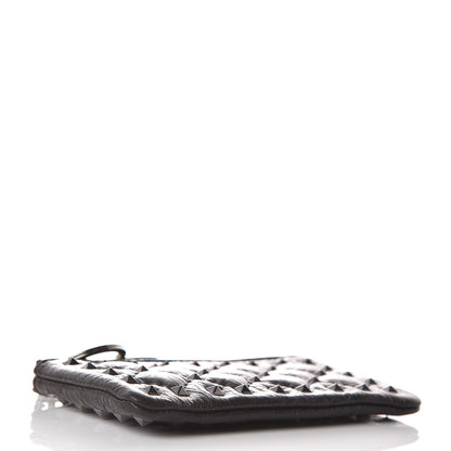 Valentino Garavani Craquele Nappa Rockstud Spike Key Pouch Black 4 of 7