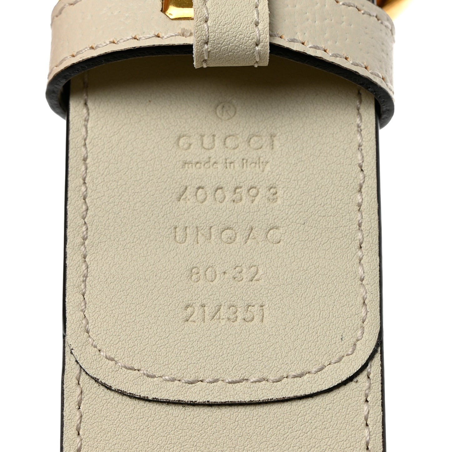 GG Supreme Monogram Berry Textured Dollar Calfskin Double G 40mm Belt 80 32 Beige Ebony Light Copper Mystic White