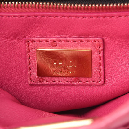 Fendi Ostrich Shiny Nappa Mini Peekaboo Iconic Satchel Fuchsia 7 of 8