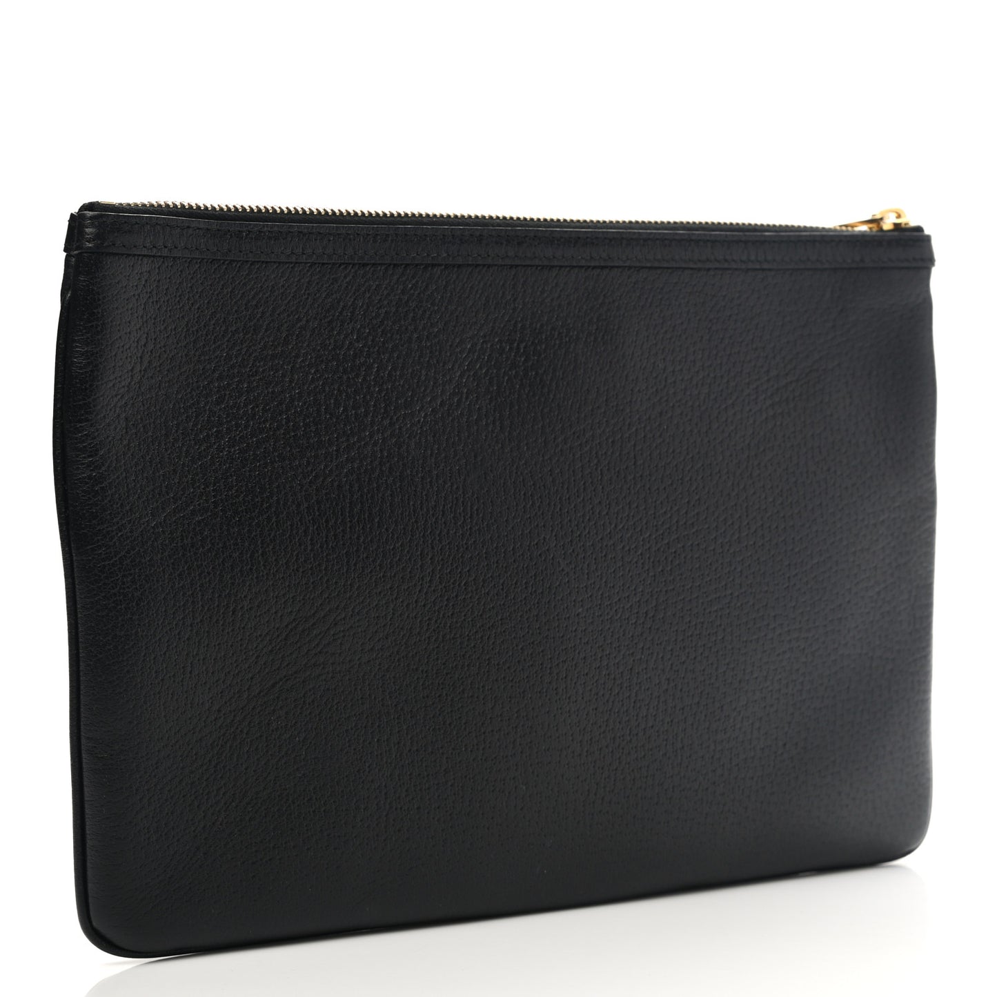 Calfskin Large Ophidia Pouch Clutch Black