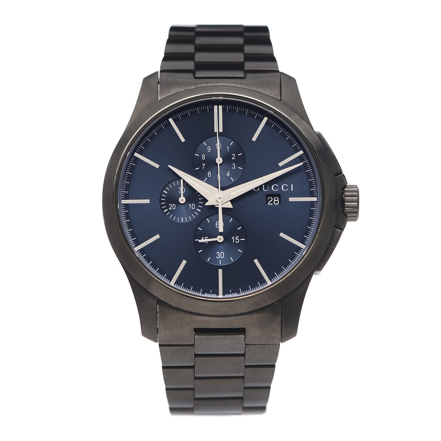 PVD Stainless Steel 44mm G-Timeless Chronograph Quartz Watch Blue