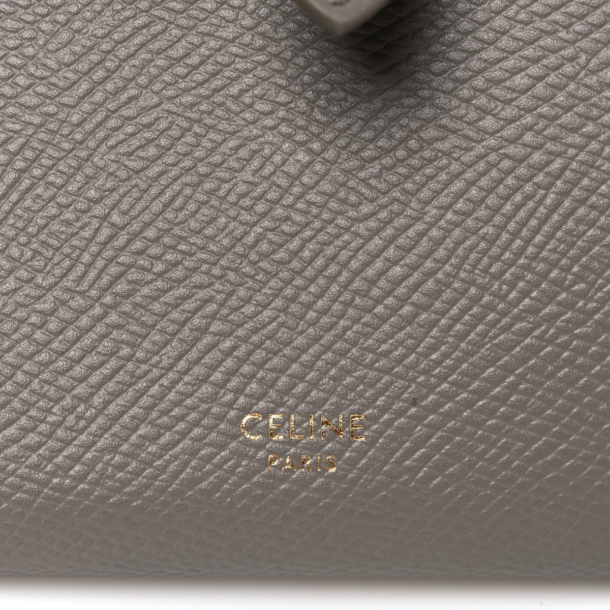 Grained Calfskin Medium Multifunction Strap Wallet Pebble