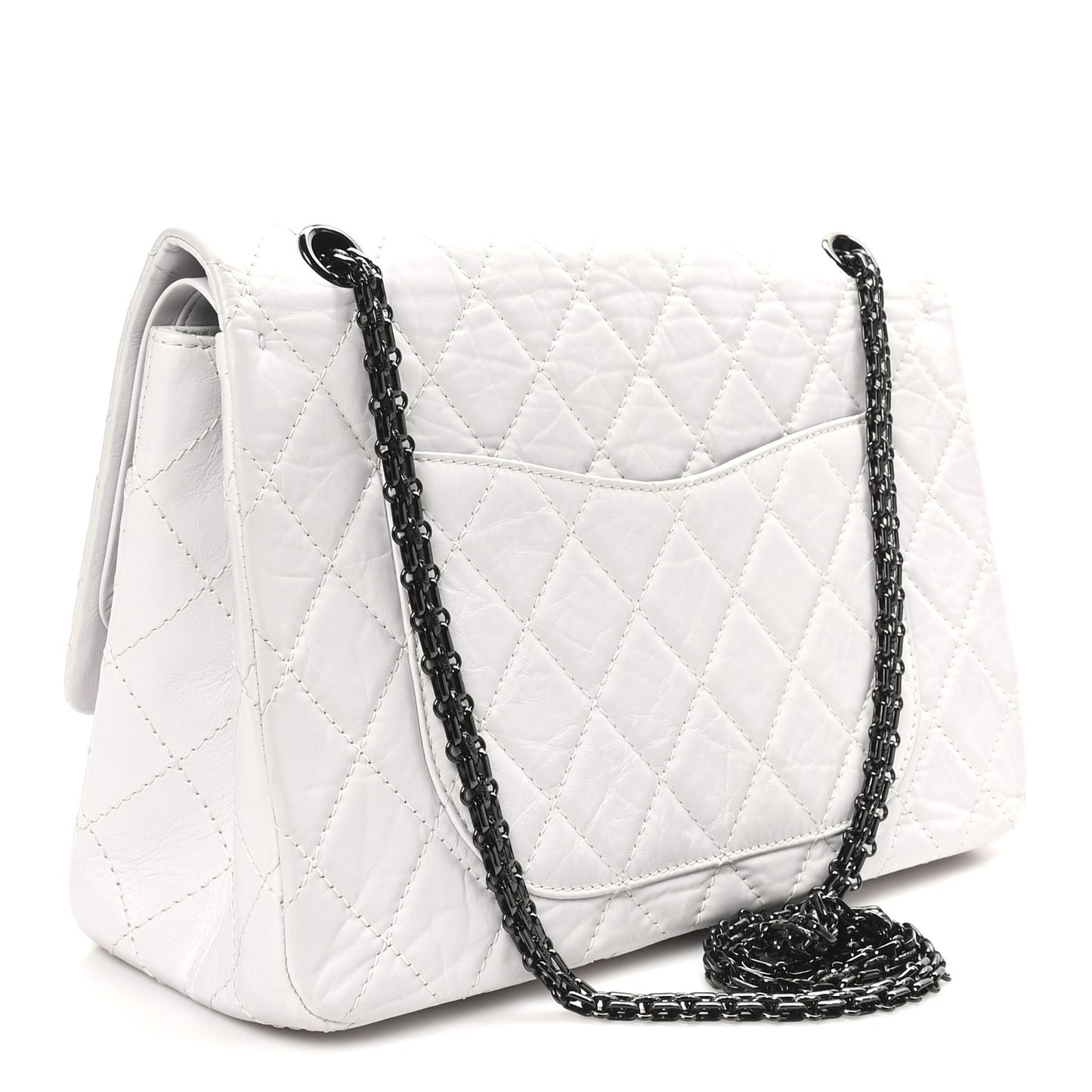 Aged Calfskin 2.55 Reissue 227 Flap White