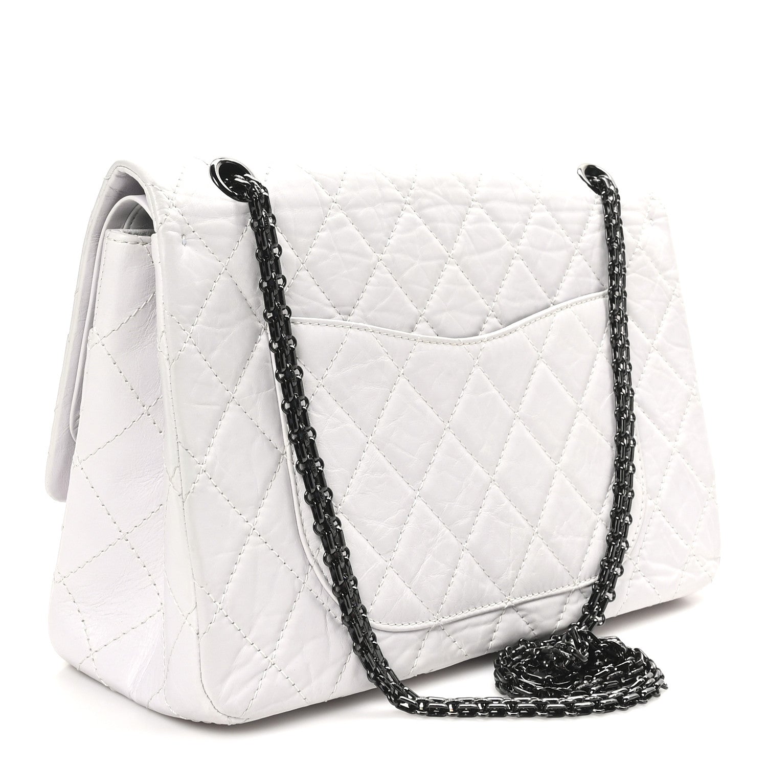 Chanel Aged Calfskin 2.55 Reissue 227 Flap White 3 of 10