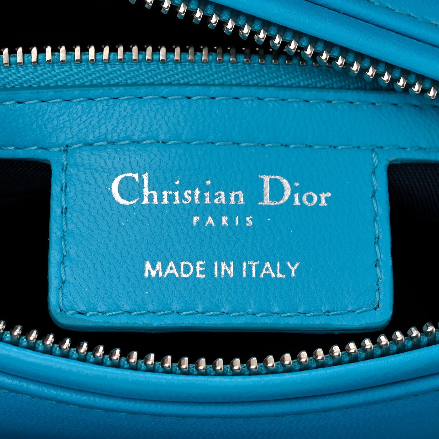 Christian Dior Lambskin Cannage Medium Lady Dior Blue 6 of 10