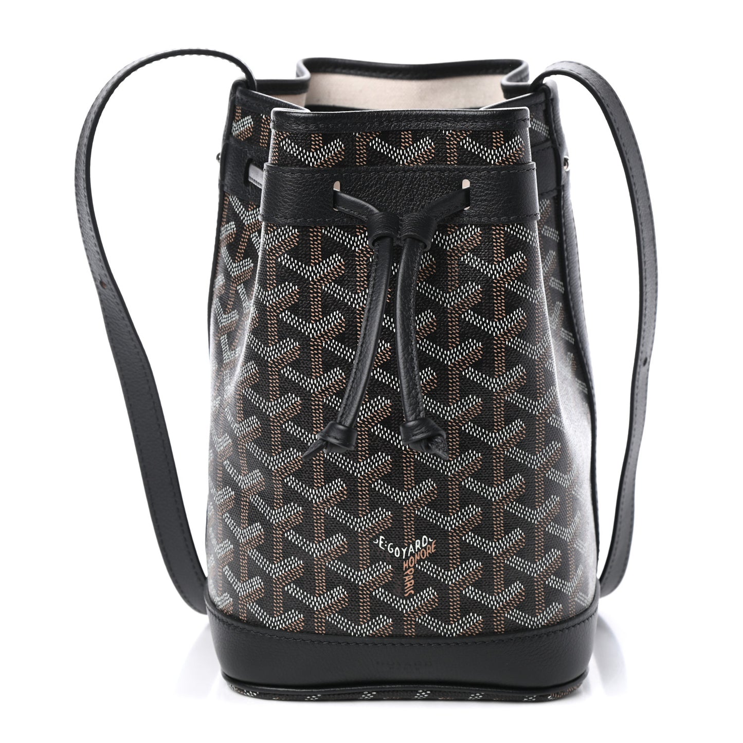 Goyardine Petit Flot Bucket Bag PM Black
