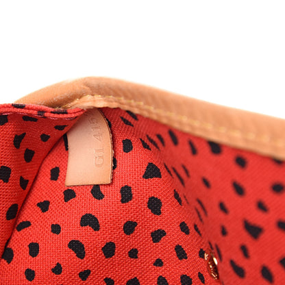 Louis Vuitton Monogram Kusama Waves Neverfull MM Red 7 of 10