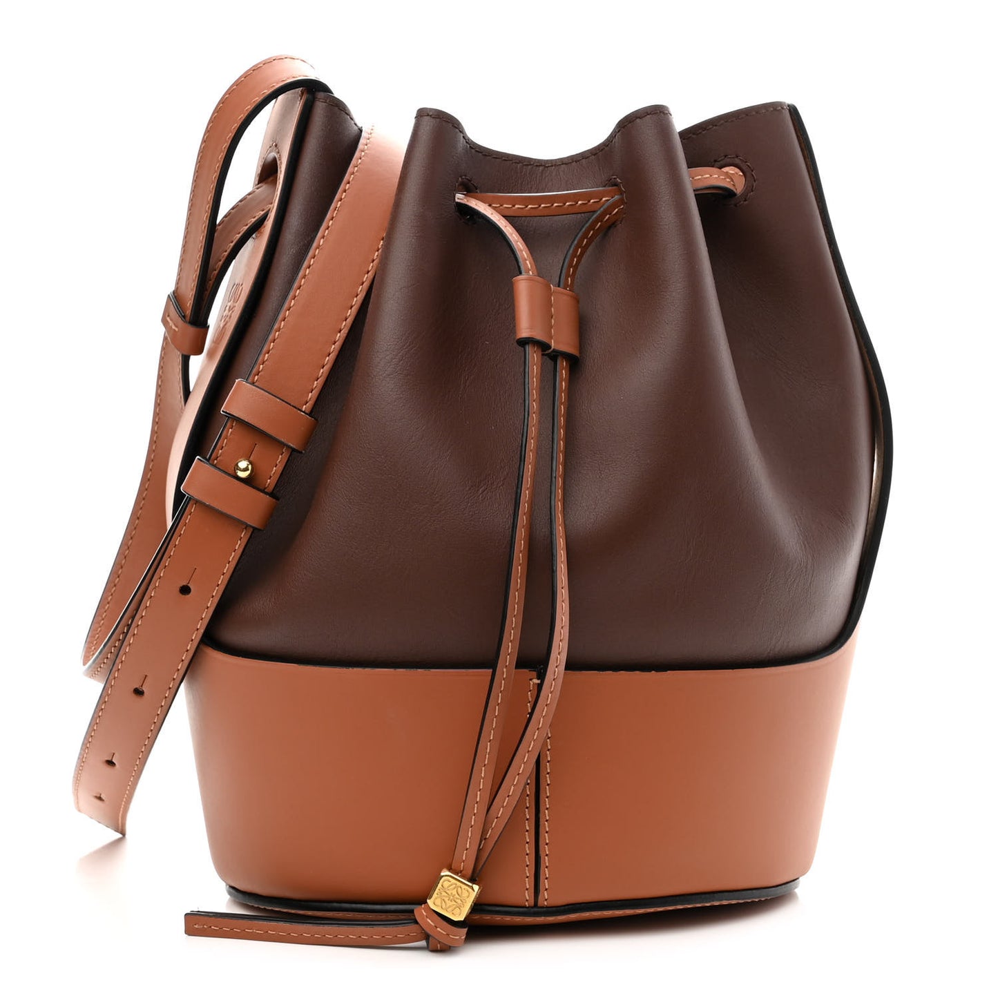 Calfskin Balloon Bucket Bag Hazelnut Tan