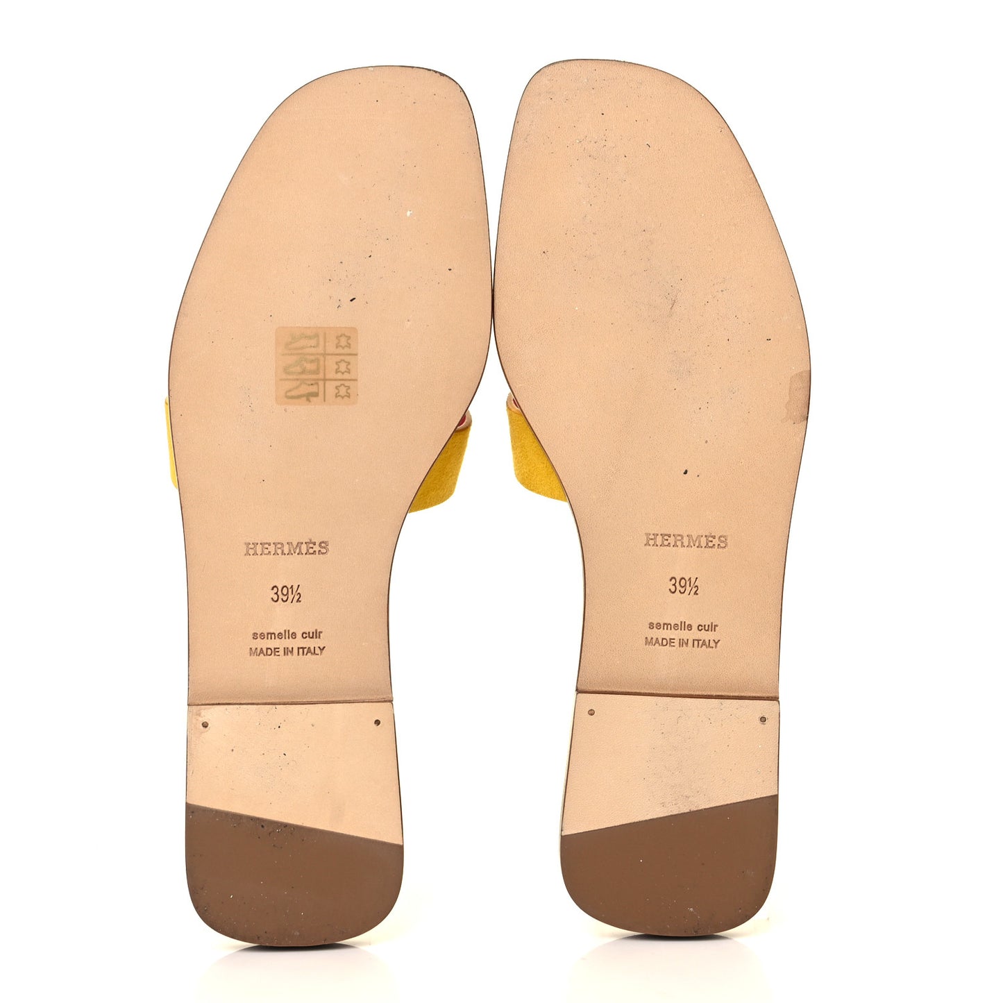 Suede Goatskin Oran Sandals 39.5 Jaune Sable