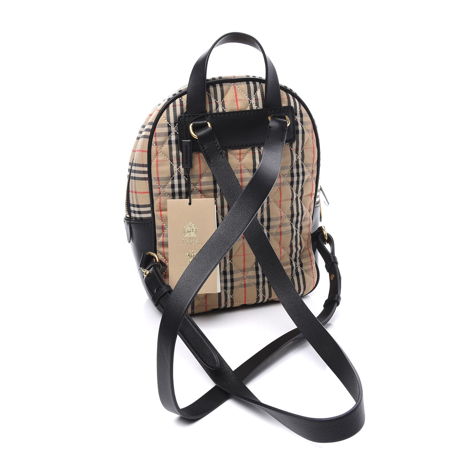Burberry Smooth Calfskin 1983 Knight Check Link Backpack Black 2 of 9