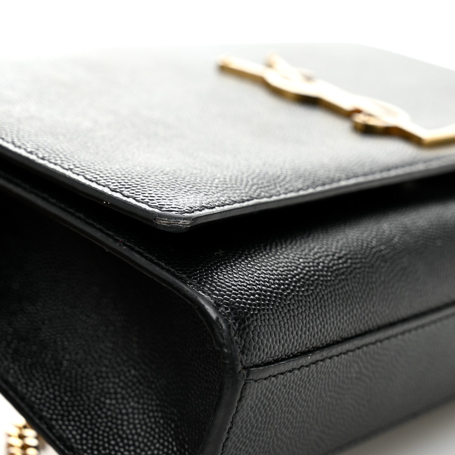Saint Laurent Grain De Poudre Medium Classic Monogram Kate Satchel Black 14 of 15