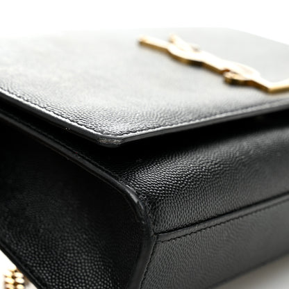 Saint Laurent Grain De Poudre Medium Classic Monogram Kate Satchel Black 14 of 15