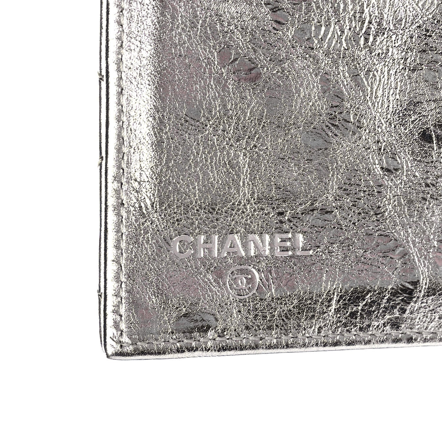 Chanel Metallic Aged Calfskin Quilted Reissue Long Flap Wallet Light Silver 7 of 11