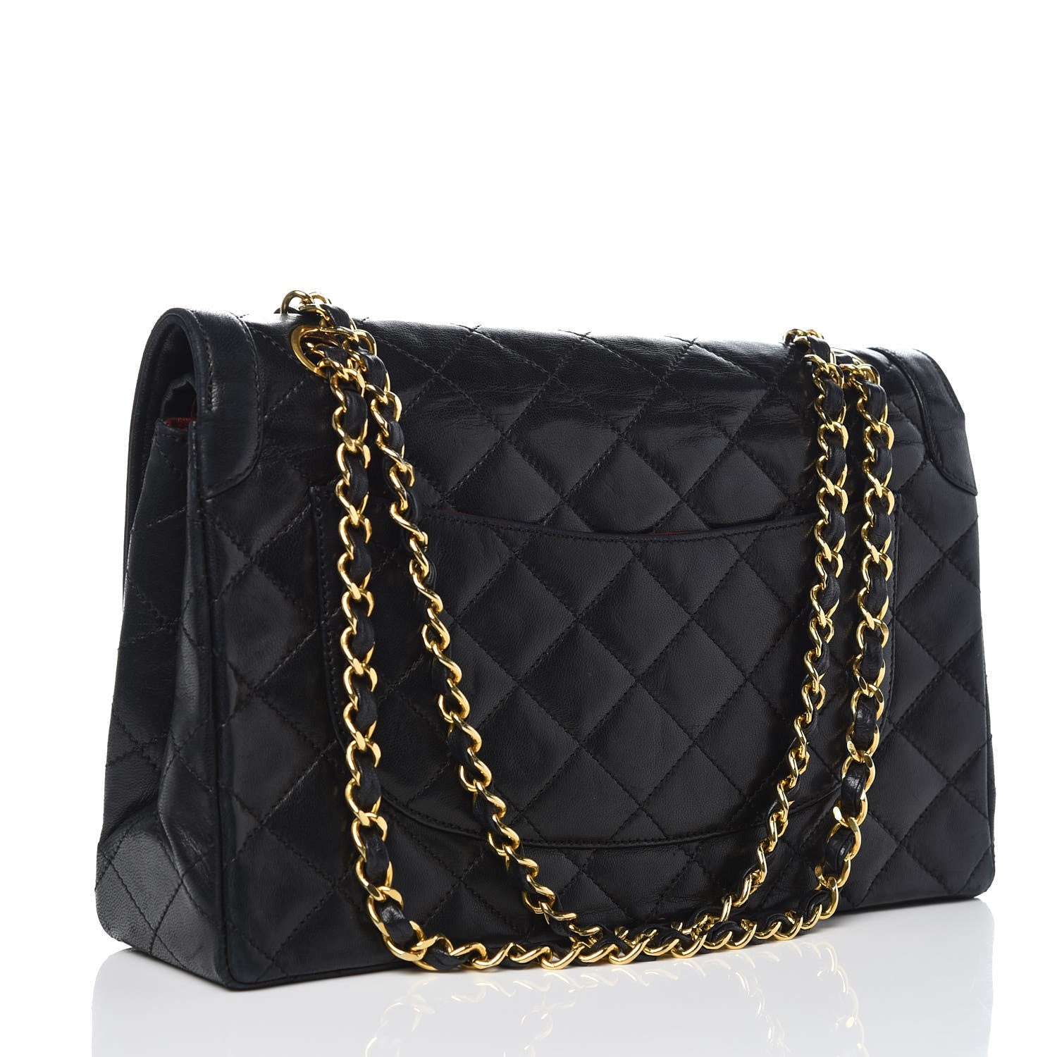 Chanel Lambskin Quilted Medium Double Flap Black 3 of 15