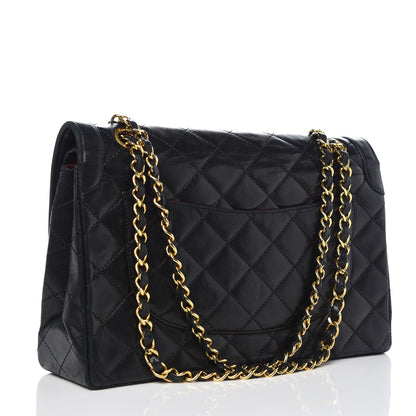 Chanel Lambskin Quilted Medium Double Flap Black 3 of 15
