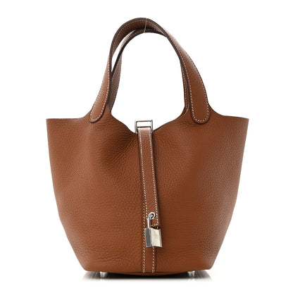 Hermes Taurillon Clemence Picotin Lock 18 PM Gold 1 of 13