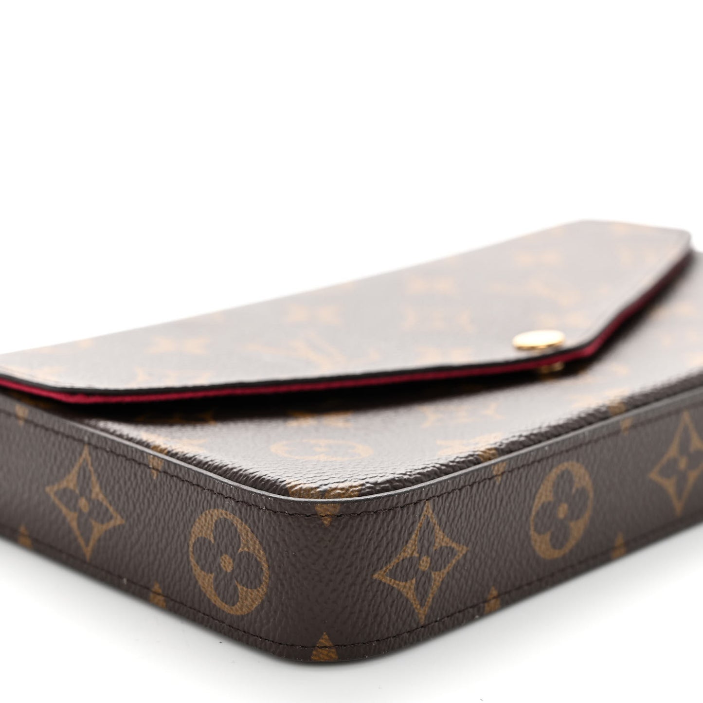 Monogram Pochette Felicie Chain Wallet Fuchsia