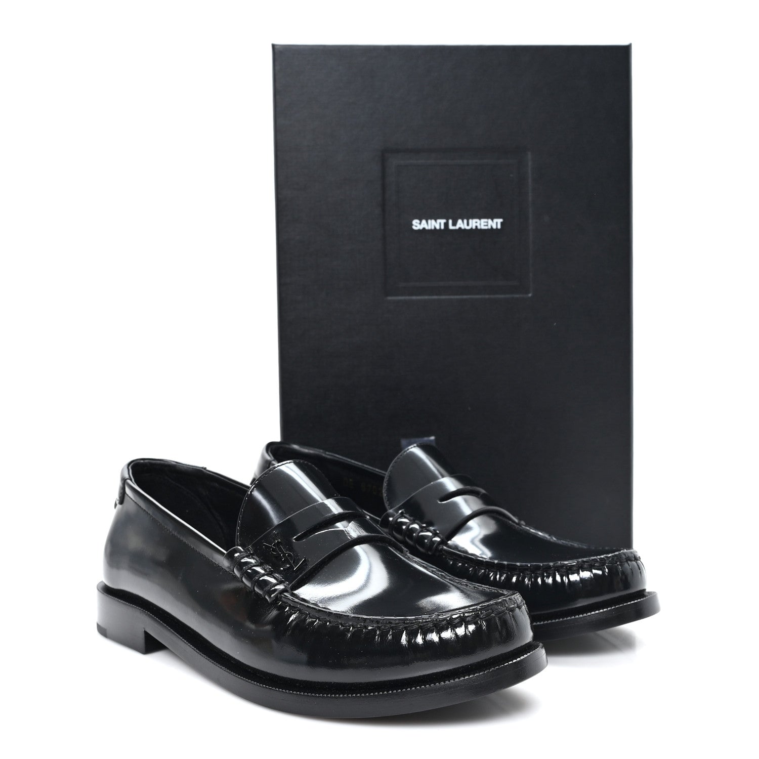 Saint Laurent Magnum Lux Calfskin Le Loafer 15 Moccasins 37 Black 10 of 10