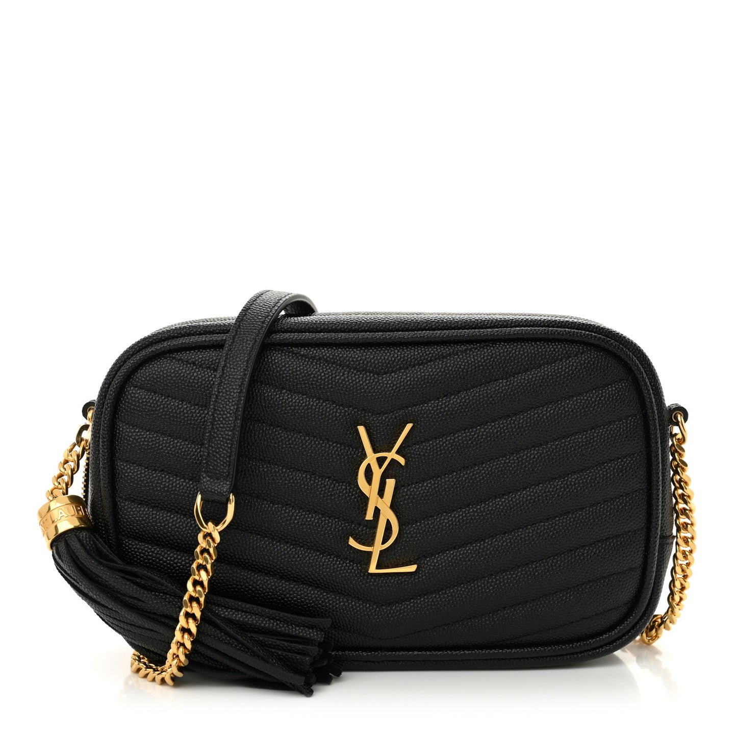 Grain De Poudre Matelasse Monogram Mini Lou Camera Bag Black
