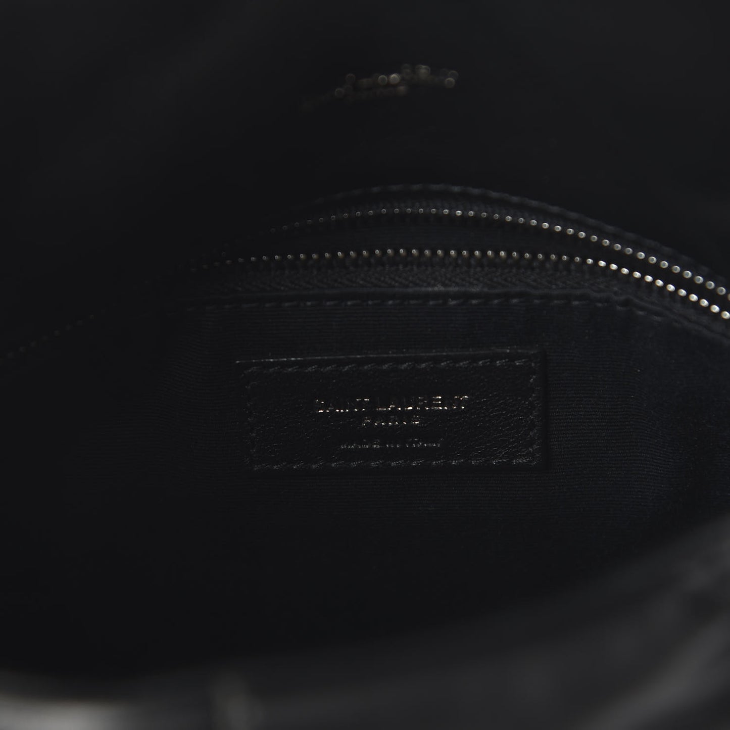 Lambskin Quilted Small Loulou Puffer Monogram Chain Satchel Black