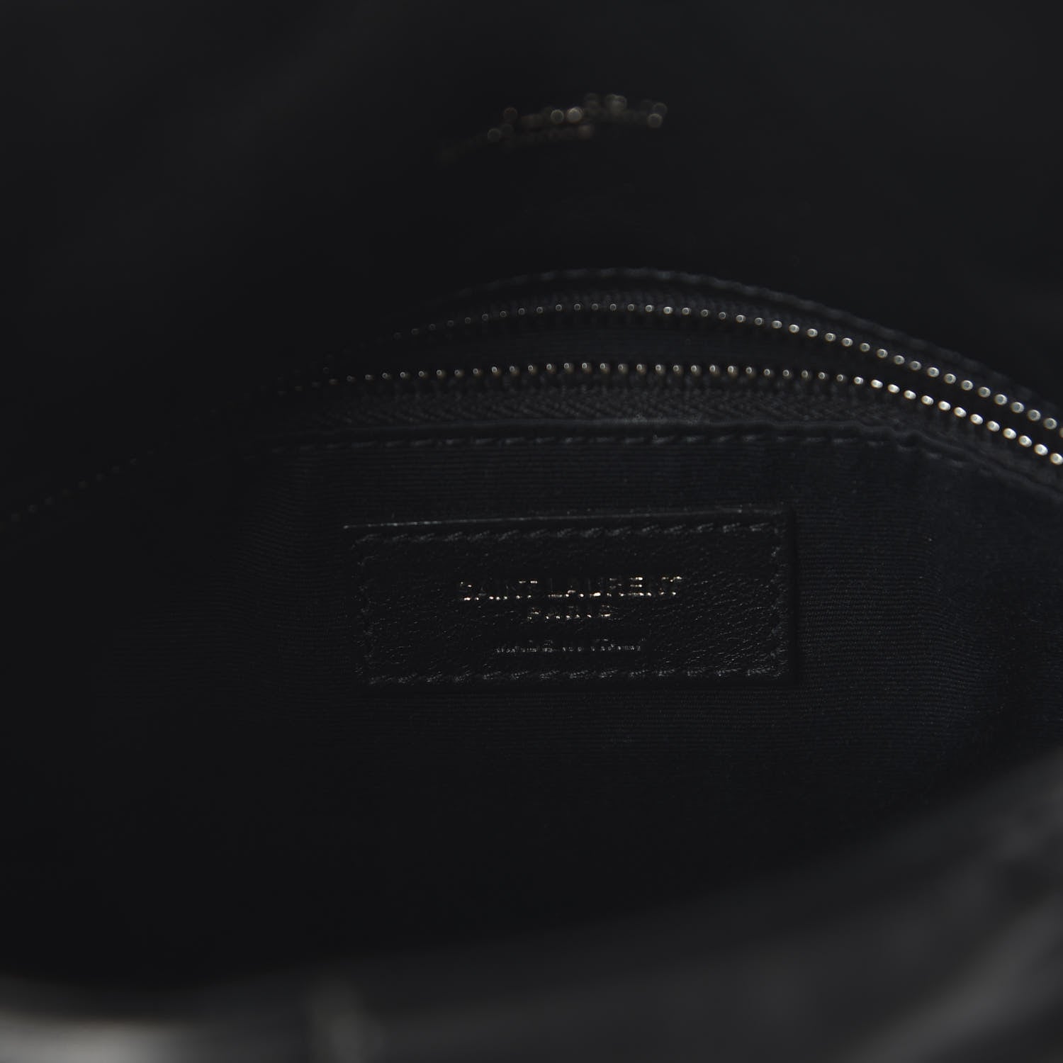 Saint Laurent Lambskin Quilted Small Loulou Puffer Monogram Chain Satchel Black 7 of 8