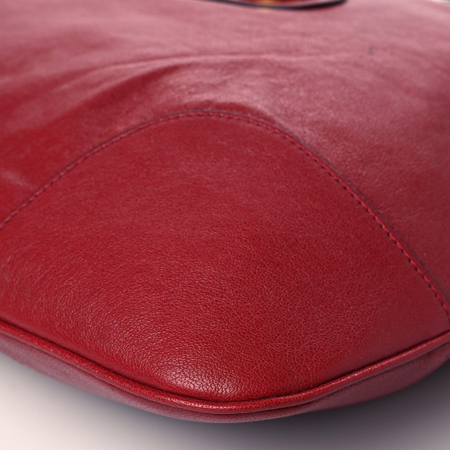 Gucci Sakai Be Green Calfskin Horsebit 1955 Cinch Top Messenger Bag New Cherry Red 11 of 11