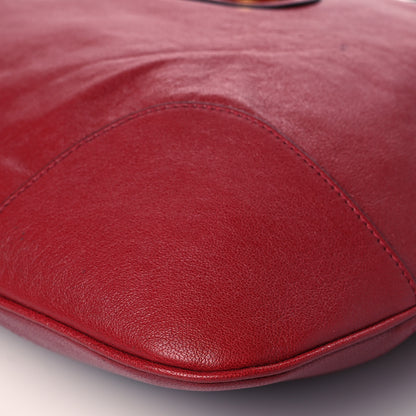 Gucci Sakai Be Green Calfskin Horsebit 1955 Cinch Top Messenger Bag New Cherry Red 11 of 11