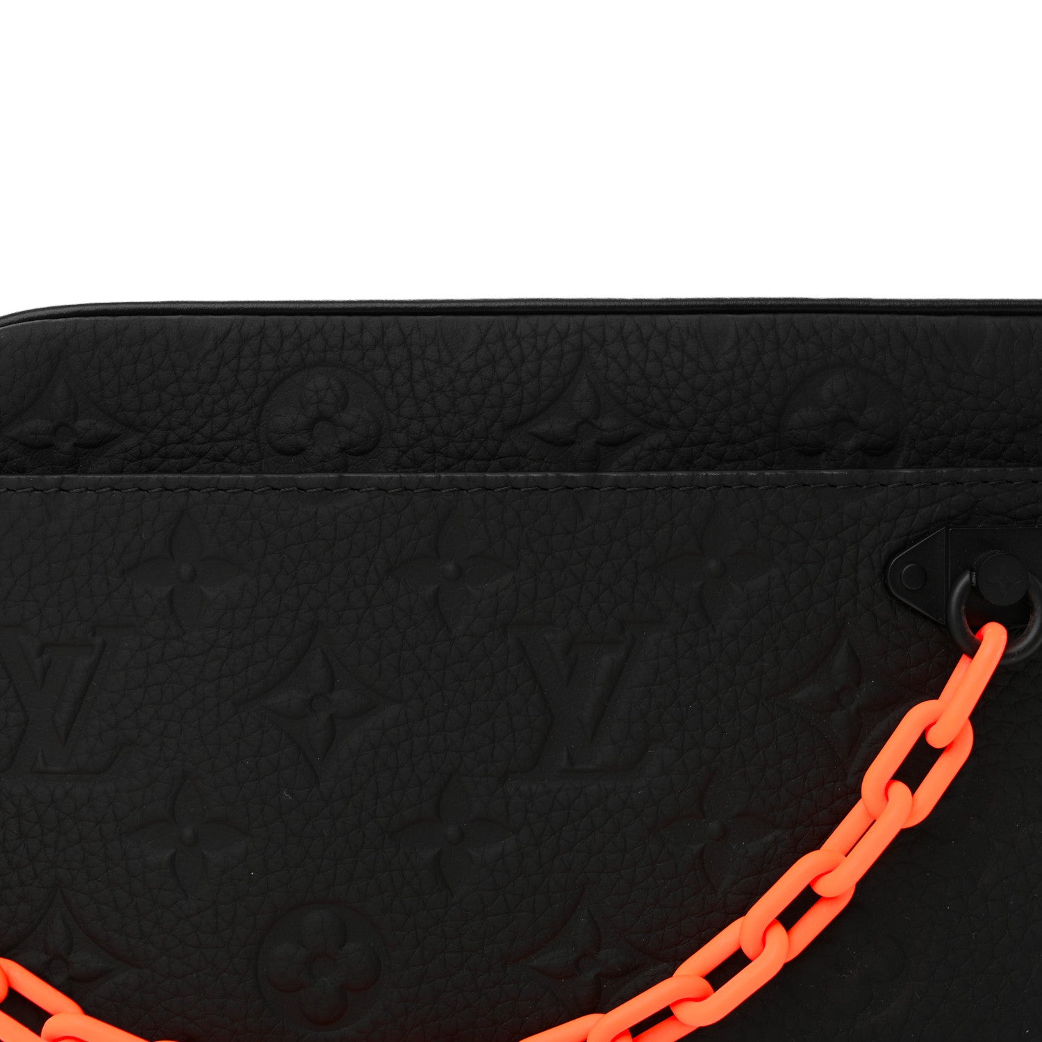 Louis Vuitton Taurillon Monogram Uniformes Solar Ray Soft Pochette Volga Belt Bag Black 8 of 10