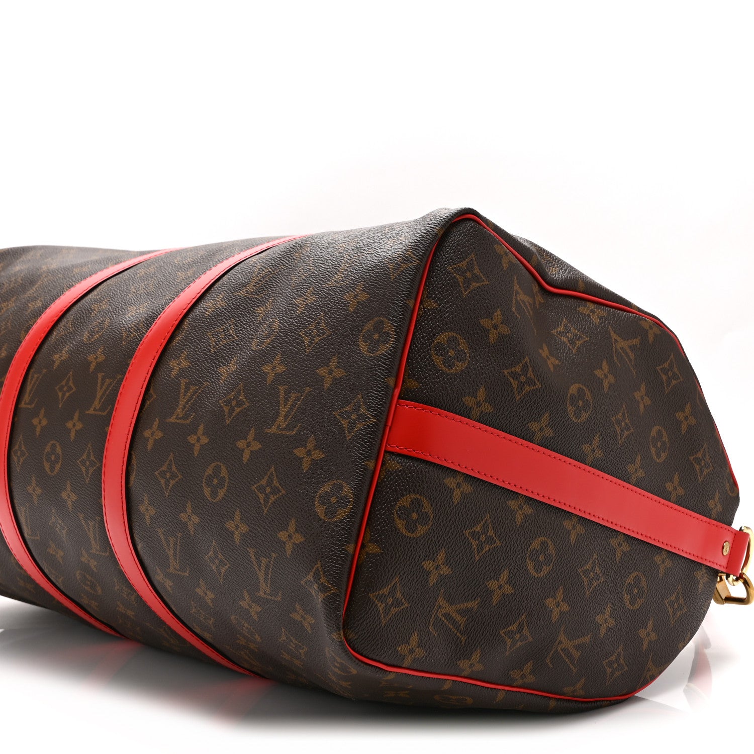 Louis Vuitton Calfskin Monogram Keepall Bandouliere 50 Coquelicot 9 of 9