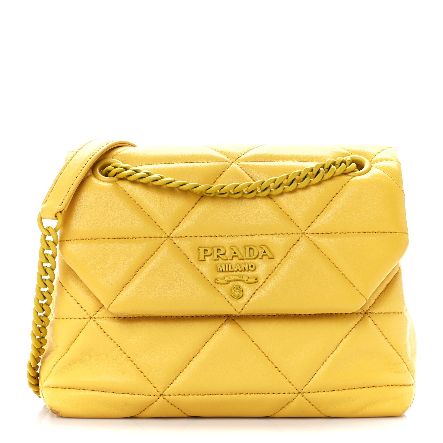 Prada Nappa Triangle Stitched Small Spectrum Bag Soleil 1 of 14