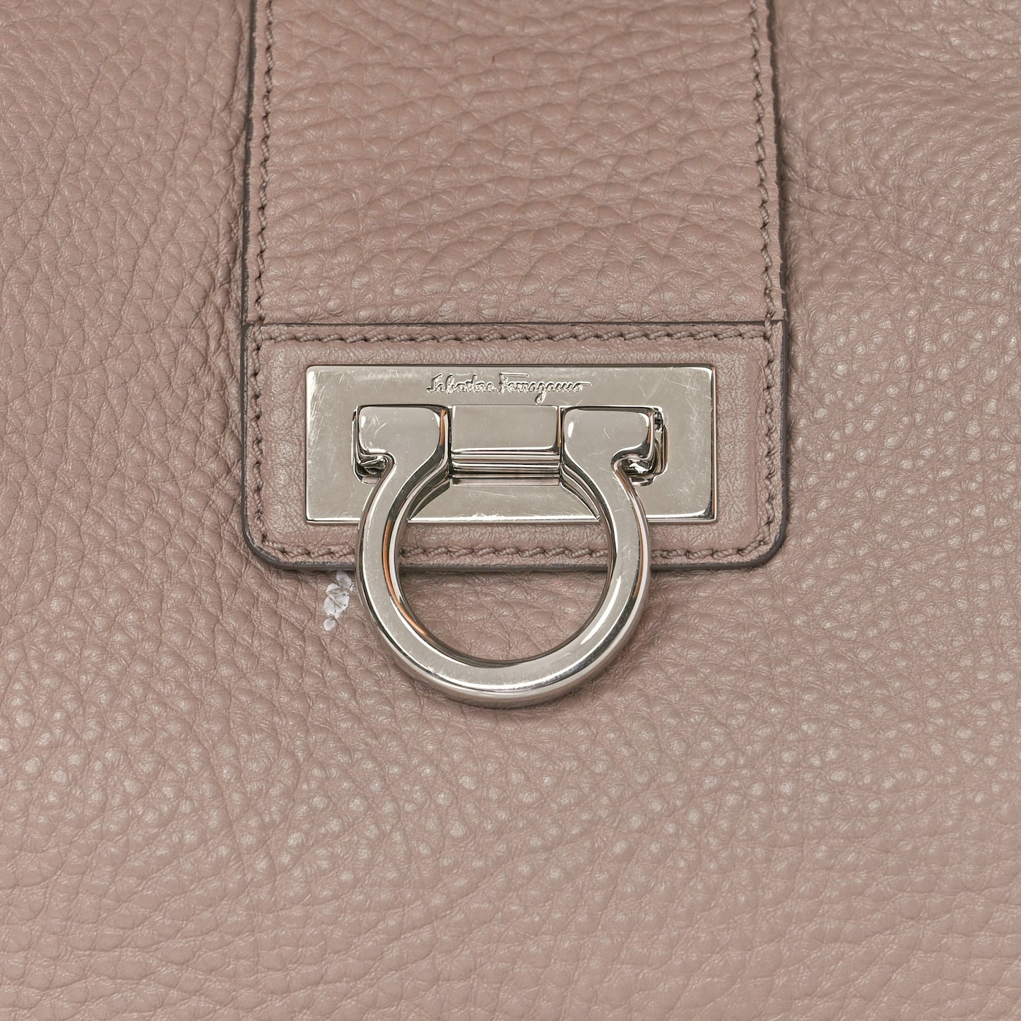 Calfskin Fanisa Gancini Hobo Beige