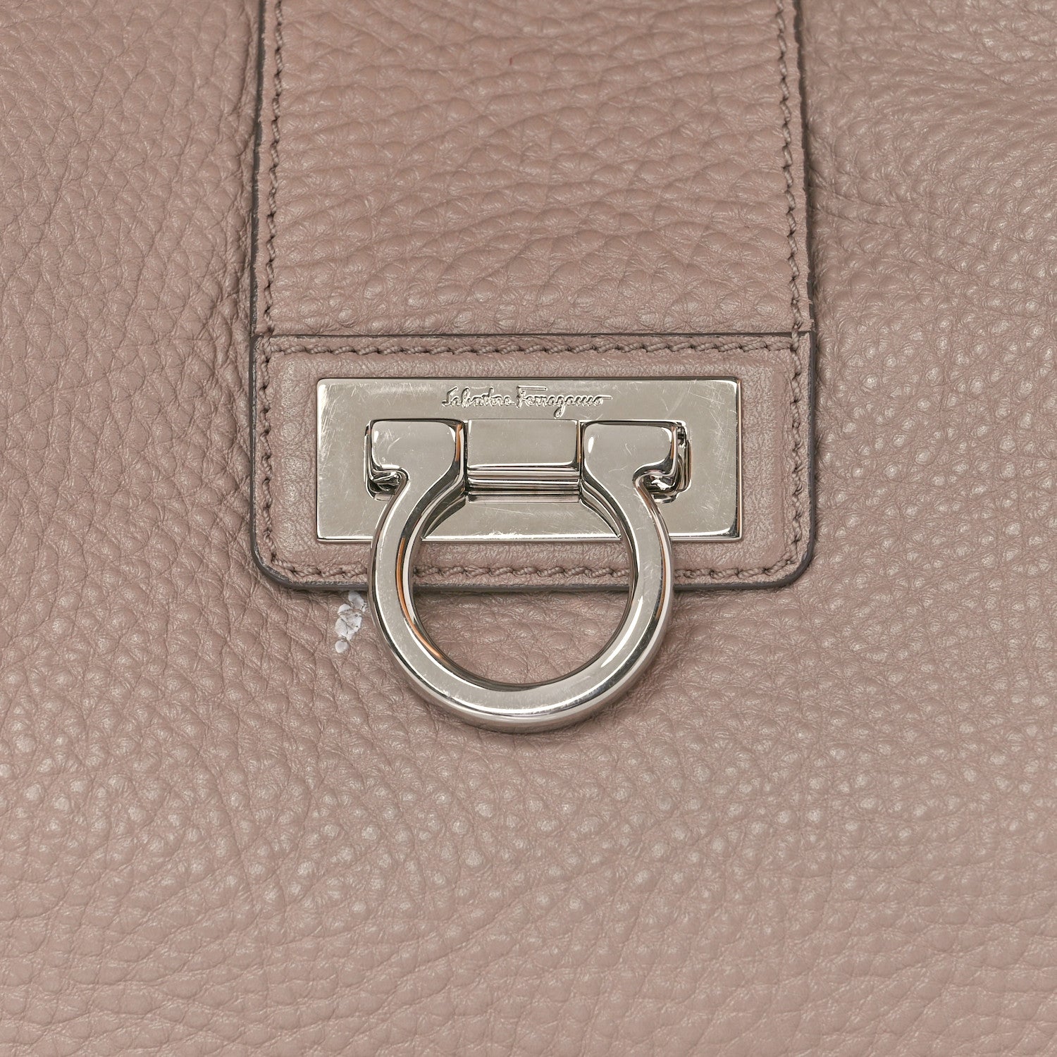 Salvatore Ferragamo Calfskin Fanisa Gancini Hobo Beige 11 of 11