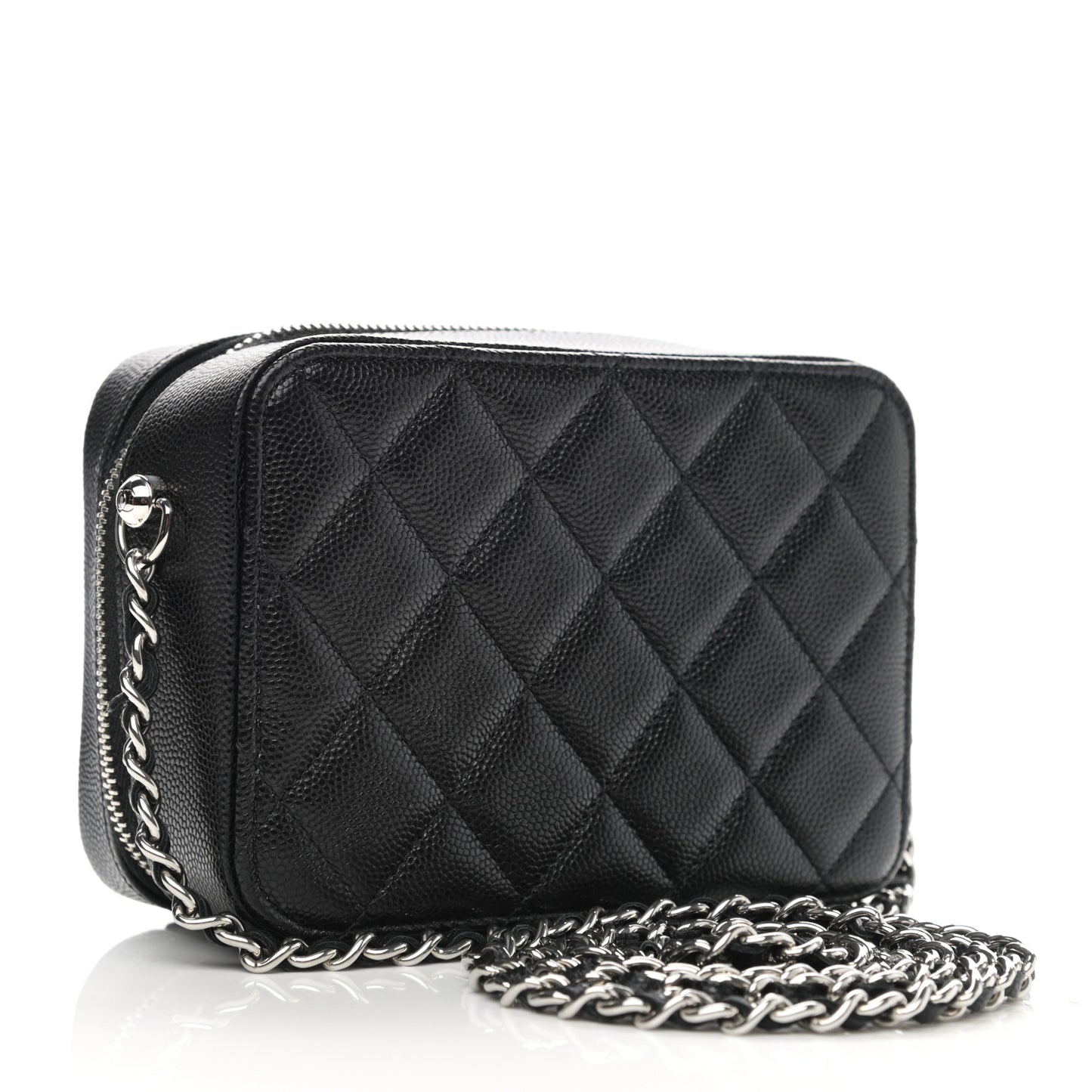 Caviar Quilted Camera Bag Black