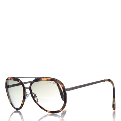 Tom Ford Andy Aviator Sunglasses TF468 Havana Green 1 of 7