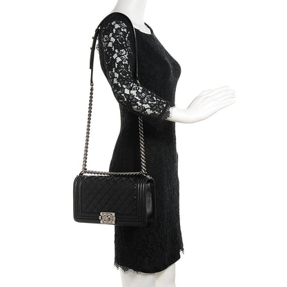 Chanel Caviar Quilted Medium Boy Flap Black 2 of 7