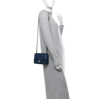 Chanel Lambskin Quilted Mini Square Flap Navy 2 of 10