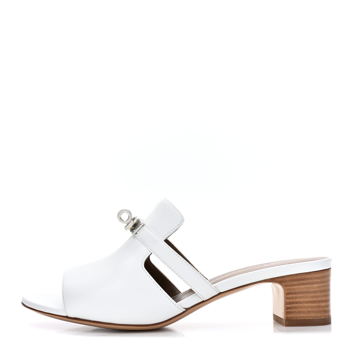 Goatskin Candy Sandals 39 White