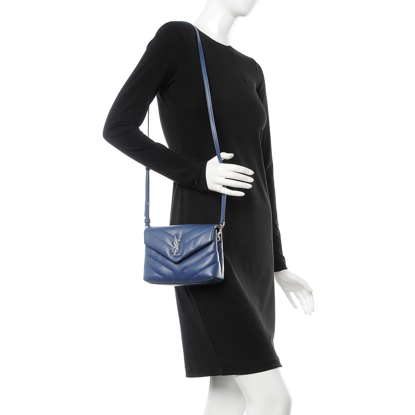 Calfskin Y Quilted Monogram Toy Loulou Chain Satchel Denim