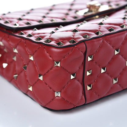 Valentino Garavani Nappa Medium Rockstud Spike Shoulder Bag Rosso Valentino 7 of 8