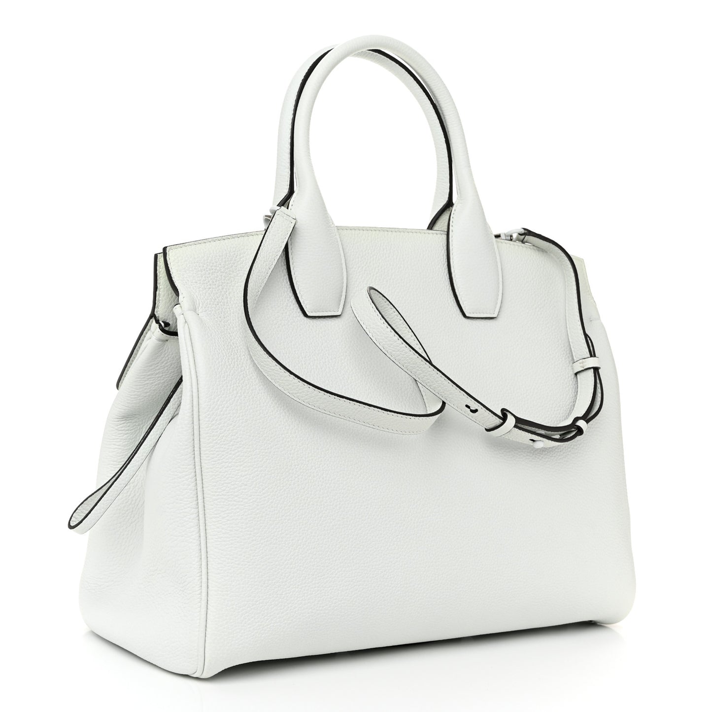 Calfskin Large Studio Bag Astronaut White