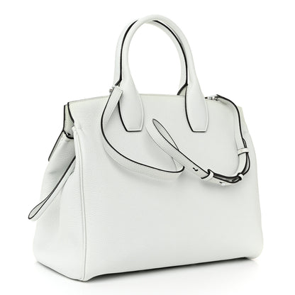 Salvatore Ferragamo Calfskin Large Studio Bag Astronaut White 3 of 12