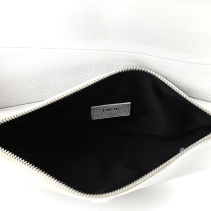 Christian Dior Grained Calfskin Kim Jones Saddle Bag White 4 of 4