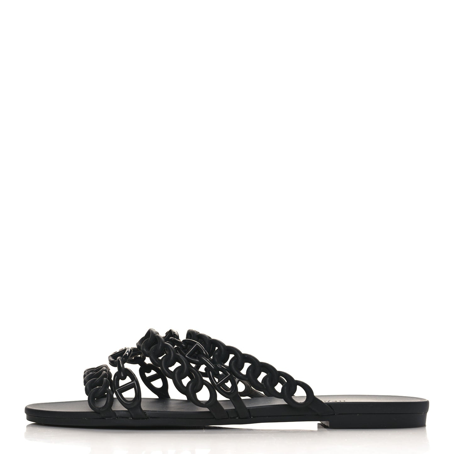 Rubber Chaine d'Ancre Nude Sandals 40 Black
