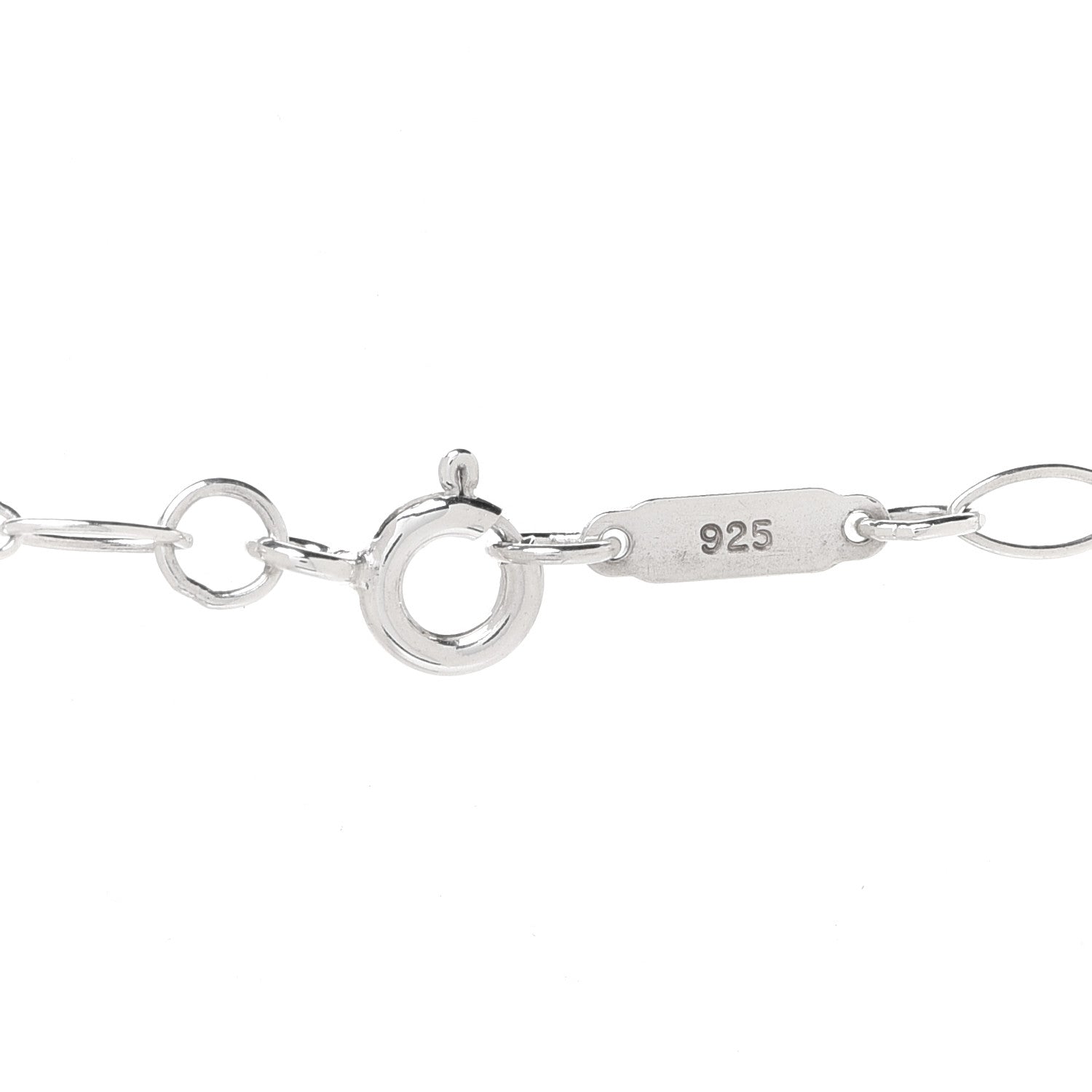 Tiffany Sterling Silver Diamond Blossom Key Pendant Link Necklace 5 of 7