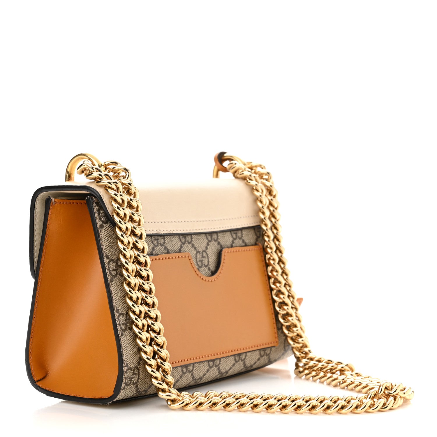 Gucci GG Supreme Monogram Calfskin Small Padlock Shoulder Bag Beige Mystic White Sun Oil 3 of 11